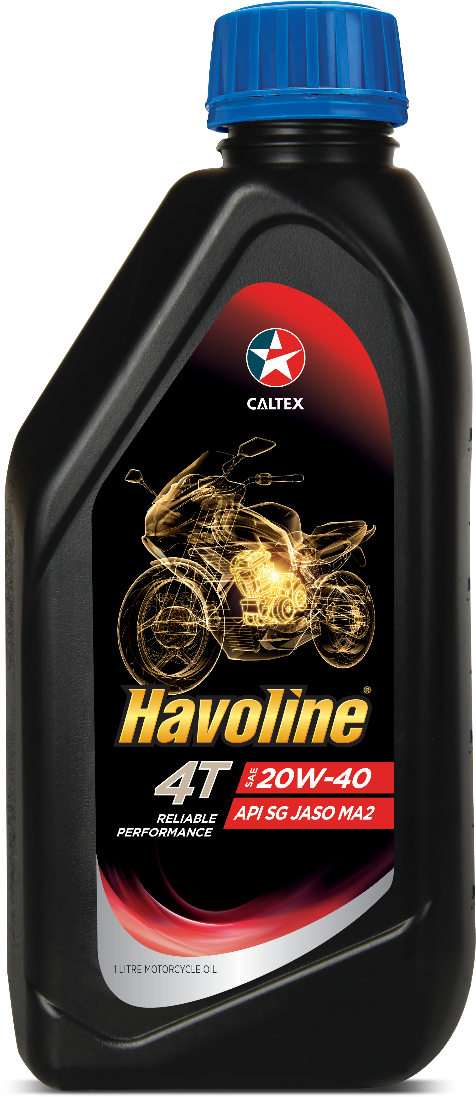 Havoline® 4t Sae 20w-40 - Havoline 20w50 Motorcycle Oil (2200x4800), Png Download