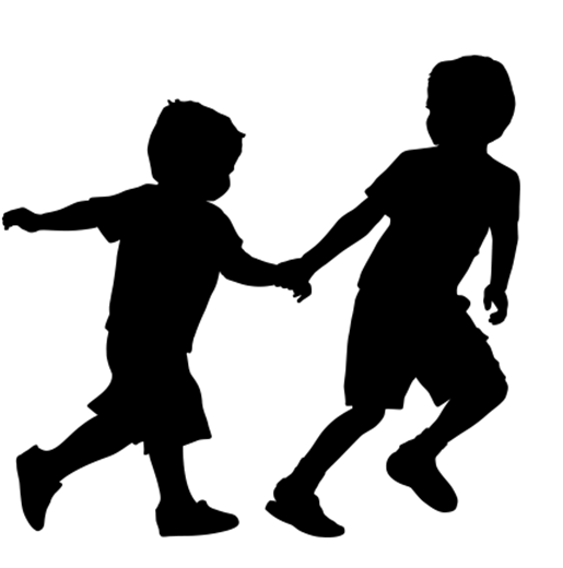 Silhouette Boys Kids Children Freetoedit - Children Silhouettes (515x520), Png Download