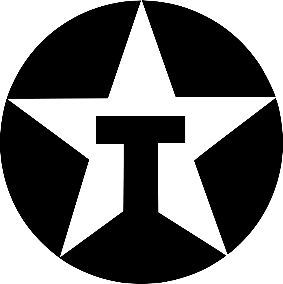 Texaco Brand Logo Identity Logotype Star Round Comments - Texaco Logo Svg (980x982), Png Download