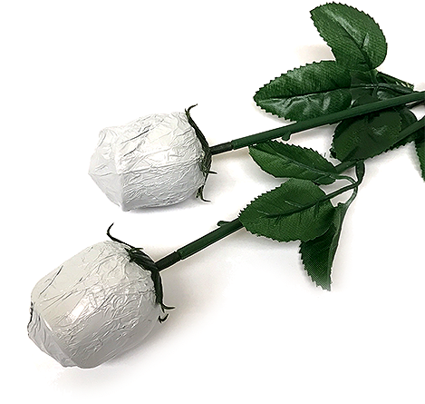 White Foiled Belgian Chocolate Color Splash Roses For - Belgian Chocolate (500x500), Png Download
