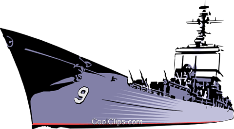 Naval Ship Royalty Free Vector Clip Art Illustration - Navy Ship Vector (480x266), Png Download