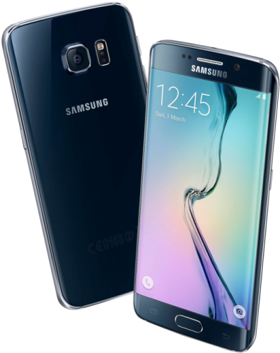 Samsung Galaxy S6 Edge - Samsung Edge 6 Black (600x600), Png Download