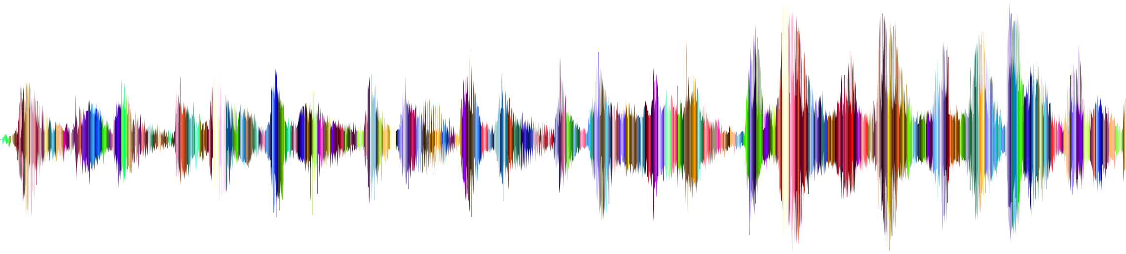 This Free Icons Png Design Of Rgb Sound Wave 4 (2282x516), Png Download