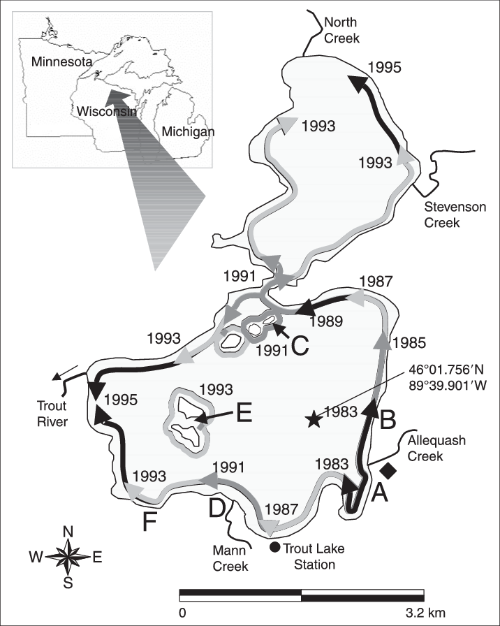 Rusty Crayfish Invasion Of Trout Lake, Vilas County, - Map (716x896), Png Download