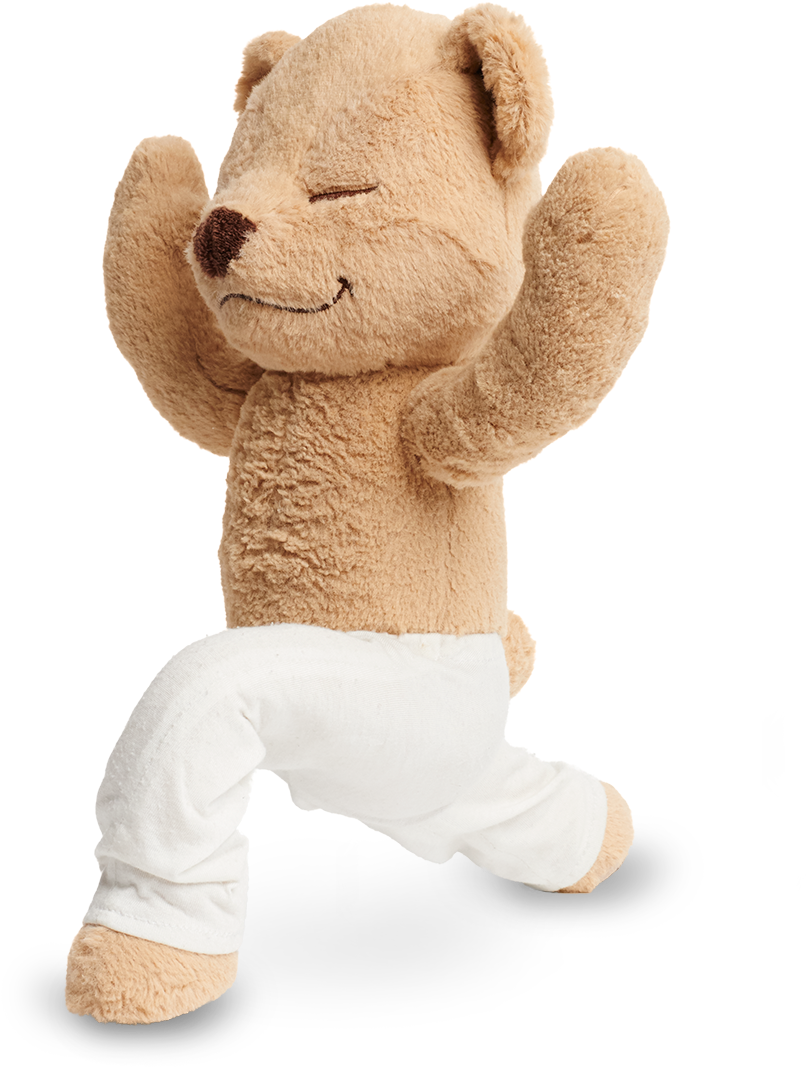 Meddy Teddy Crecent Lunge Pose - Yoga Teddy (1080x1080), Png Download