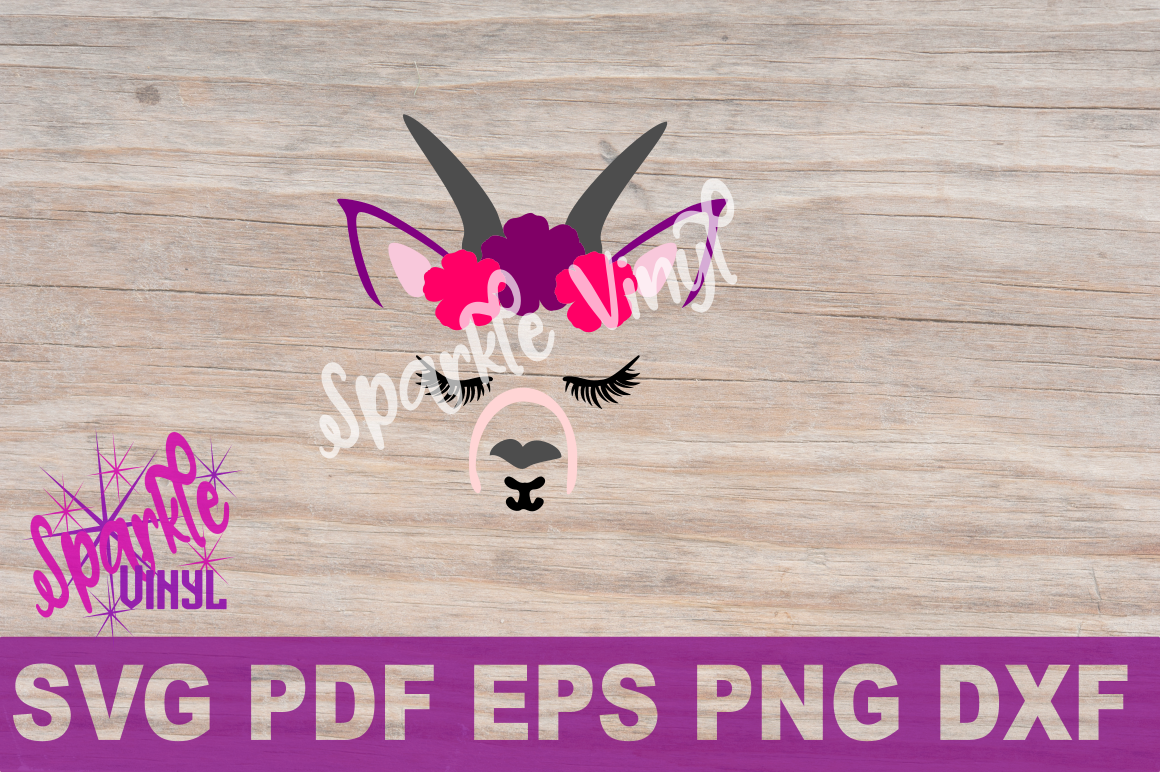 Svg Goat Face Flowers Printable Cut File Svg Dxf Eps - Scalable Vector Graphics (1160x772), Png Download