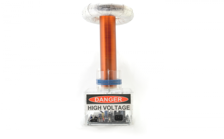 Diy Singing Tesla Coil - Danger! High Voltage (900x700), Png Download