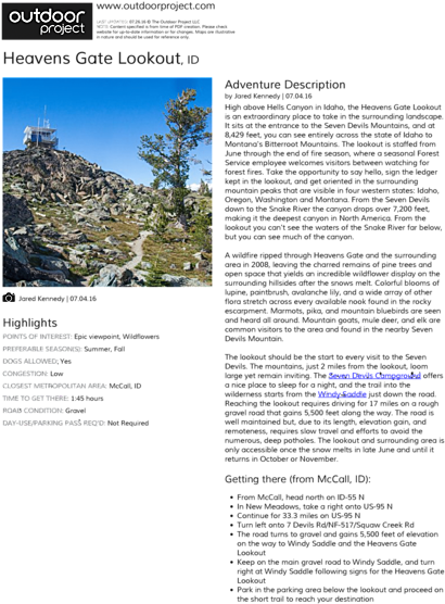 Heavens Gate Lookout Field Guide - Climb Route Wyeast Mt Hood (464x600), Png Download