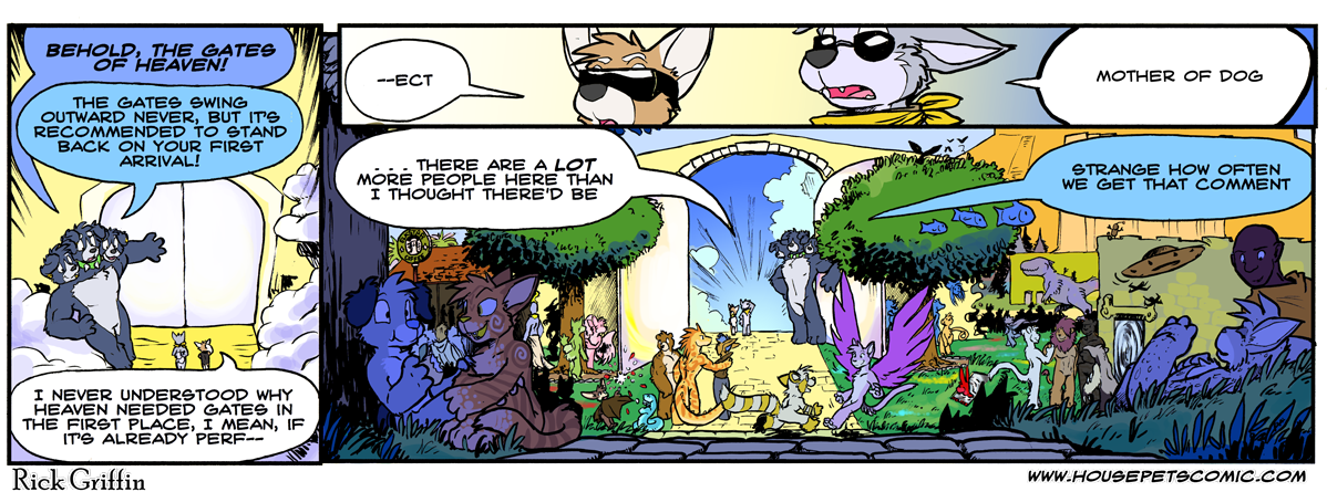 All Depictions Of Heaven Herein Limited By The Artist's - Cartoon (1200x471), Png Download