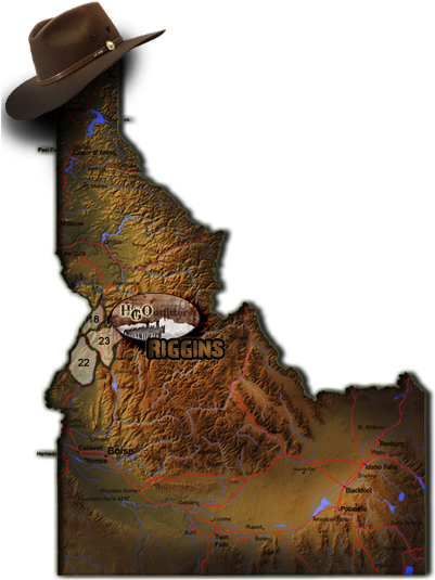 Accomodating Hunts - Map Of Idaho (428x563), Png Download