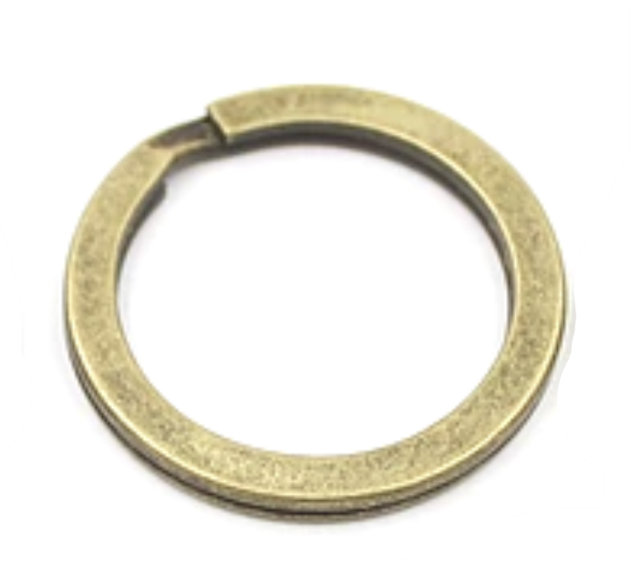 Antique Brass Key Ring - Kikkerland Brass Keyring (751x751), Png Download