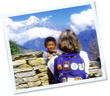 Nepal Trekking In The Himalayas - Mount Scenery (373x328), Png Download