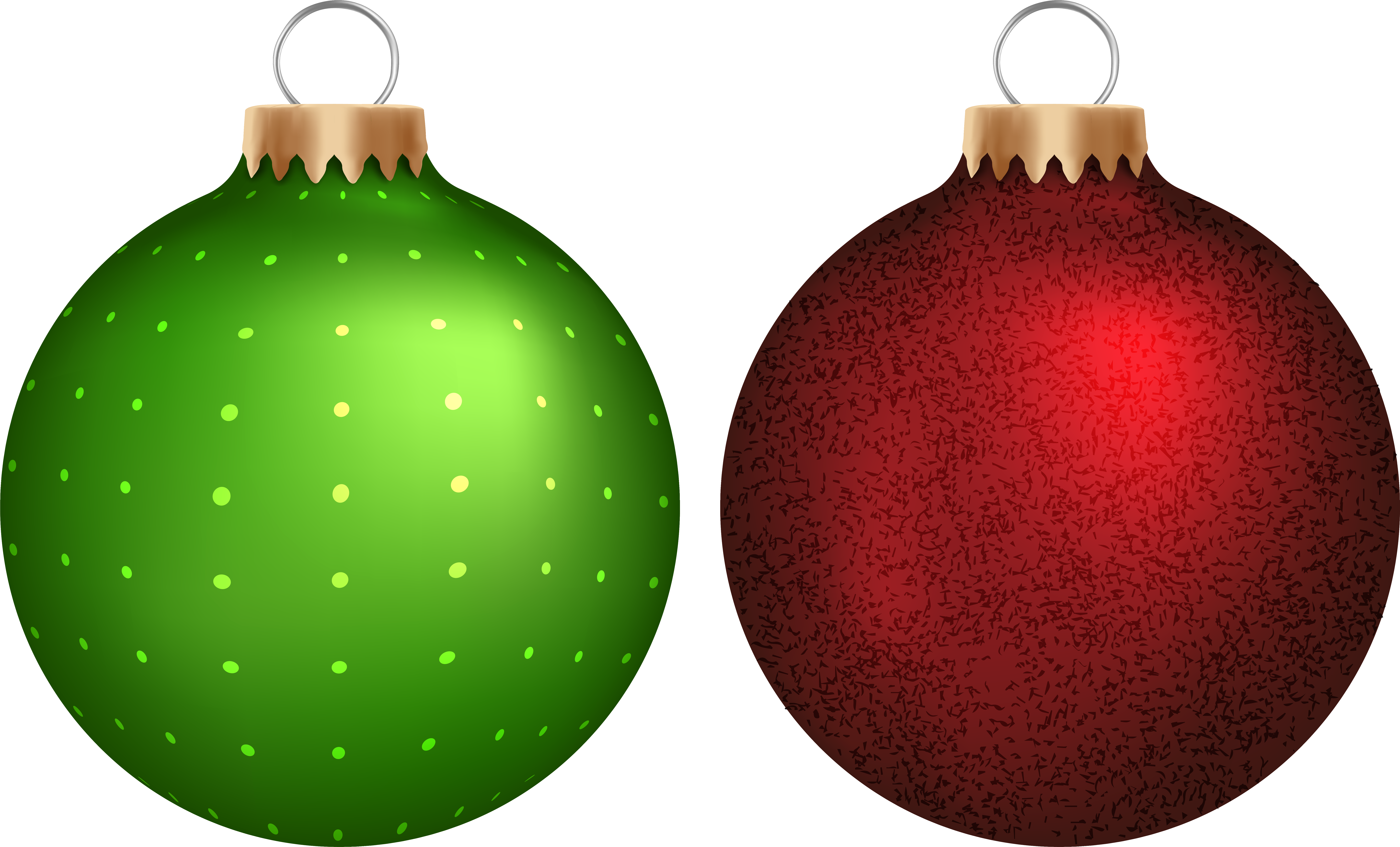 Green Christmas Ornaments Vector Transparent Download - Green Christmas Balls Png (8754x5387), Png Download