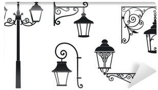 Iron Wrought Lanterns With Decorative Ornaments - Iron (400x400), Png Download