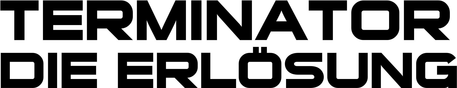 Open - Font Terminator (2000x699), Png Download