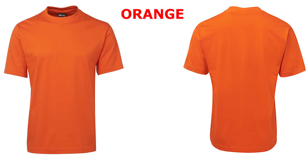Custom Printed Unisex T-shirts Orange - T Shirt Png Front And Back (1200x600), Png Download