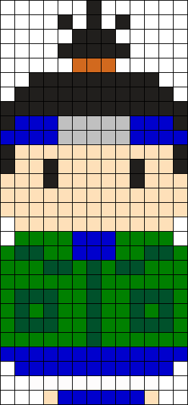 Shikamaru Perler Bead Pattern / Bead Sprite - Perles Hama Peter Pan (274x589), Png Download