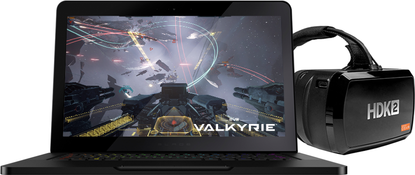 Razer Blade Gaming Laptop Notebook Nvidia Pascal - Razer Laptop Vr Ready (840x411), Png Download