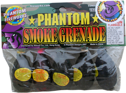 Smoke Grenade, 5 Pc - Phantom Fireworks (525x525), Png Download