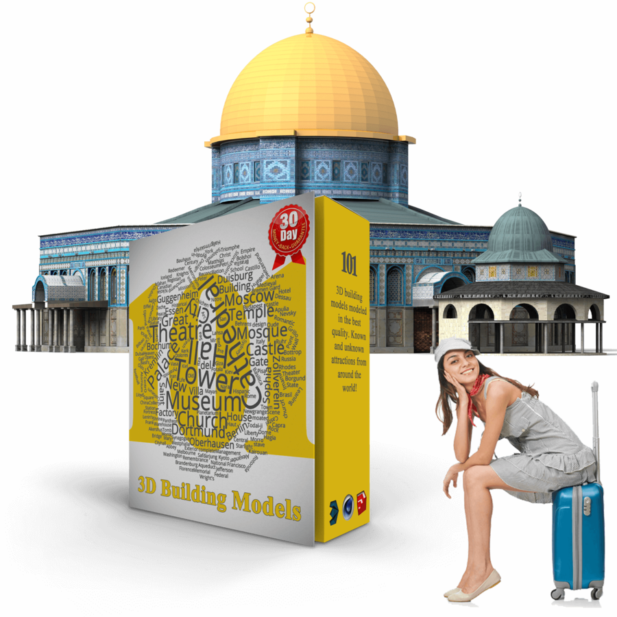 Dome Of The Rock Illustration Clipart Dome Of The Rock - Shaft Coal 3d (900x900), Png Download