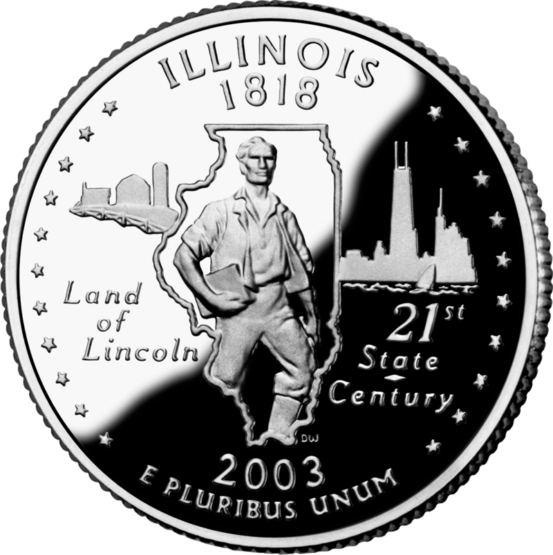 Illinois Quarter - Illinois State Quarter (800x803), Png Download
