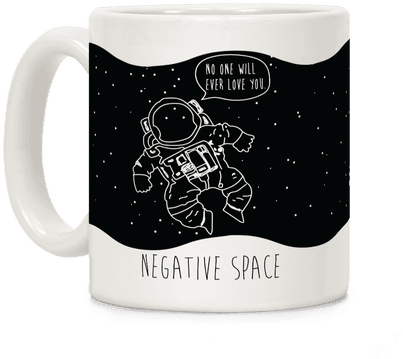 Negative Space Man Coffee Mug - Beer Stein (484x484), Png Download