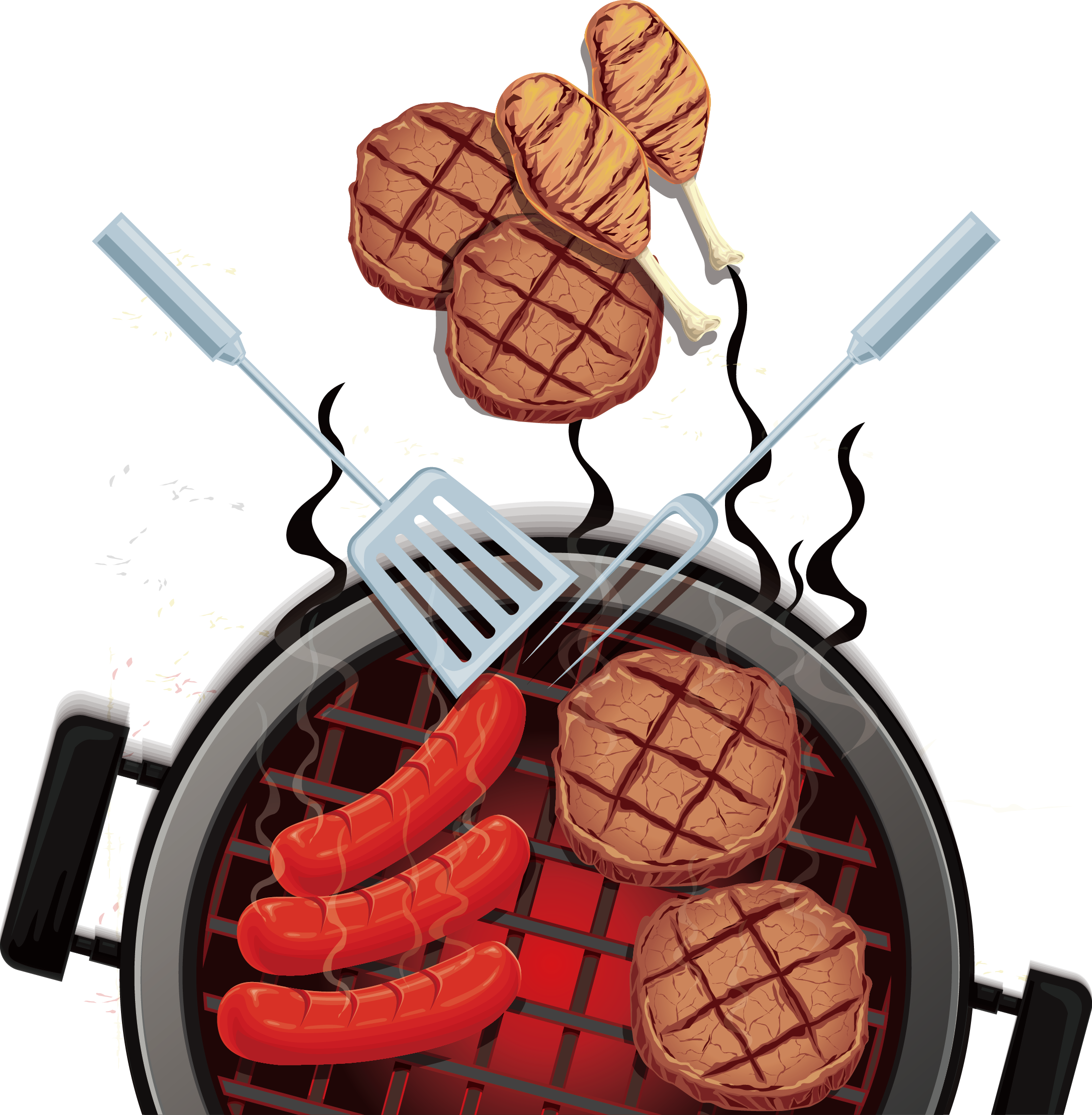 Barbecue Barbacoa Grilling Meat - Metal Tin Sign Art Plate Poster Cafe Bar Pub Vintage (2175x2222), Png Download