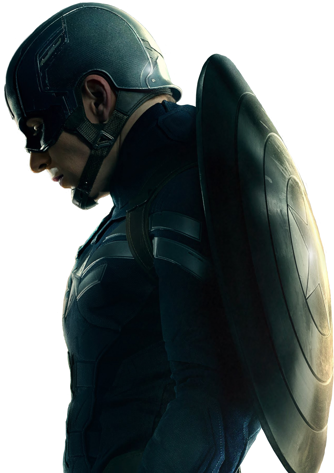 Personcaptain America Side Profile - Captain America Side Profile (1300x1800), Png Download