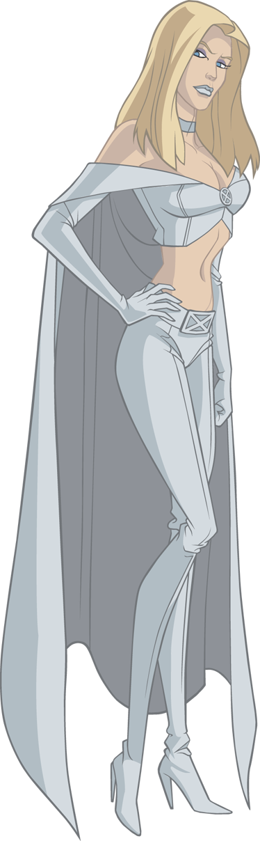 Vinilo Personaje Xmen Emma Frost - Tuxedo (374x1208), Png Download