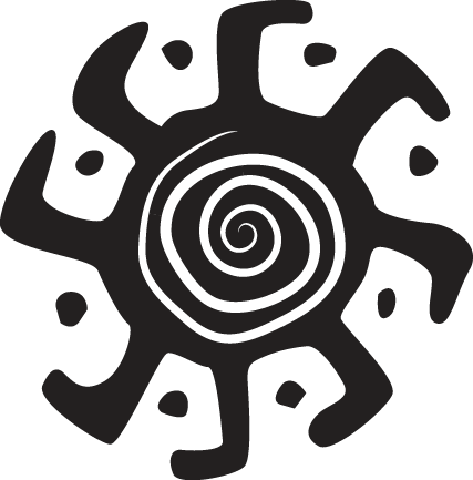 Vinilo Para Decoración Espiral Tribal - Espiral Tribal (427x433), Png Download