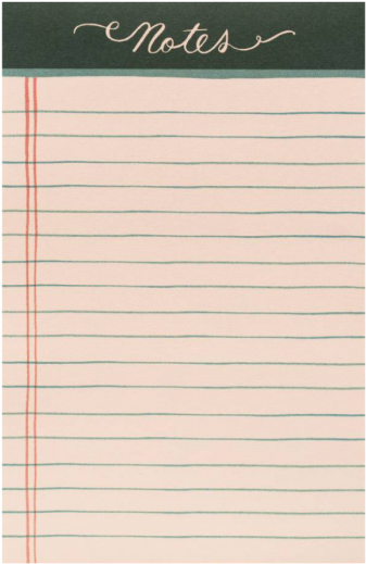 Rose Lined Notepad, Usa, Brand Rifle Paper (656x700), Png Download