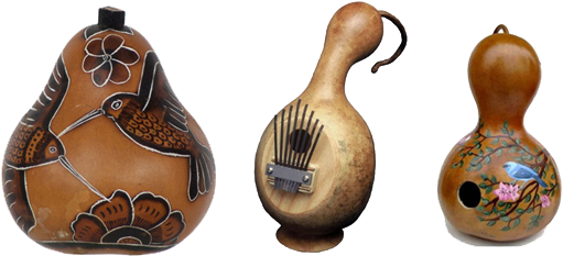 The Results Are Authentic Unique Boxes, Natural Birdhouses, - Mountain Melody Small Gourd Kalimba (596x270), Png Download