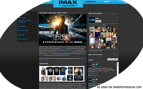 The Ender's Game Imax Sweepstakes - Ender's Game [original Soundtrack] (574x357), Png Download