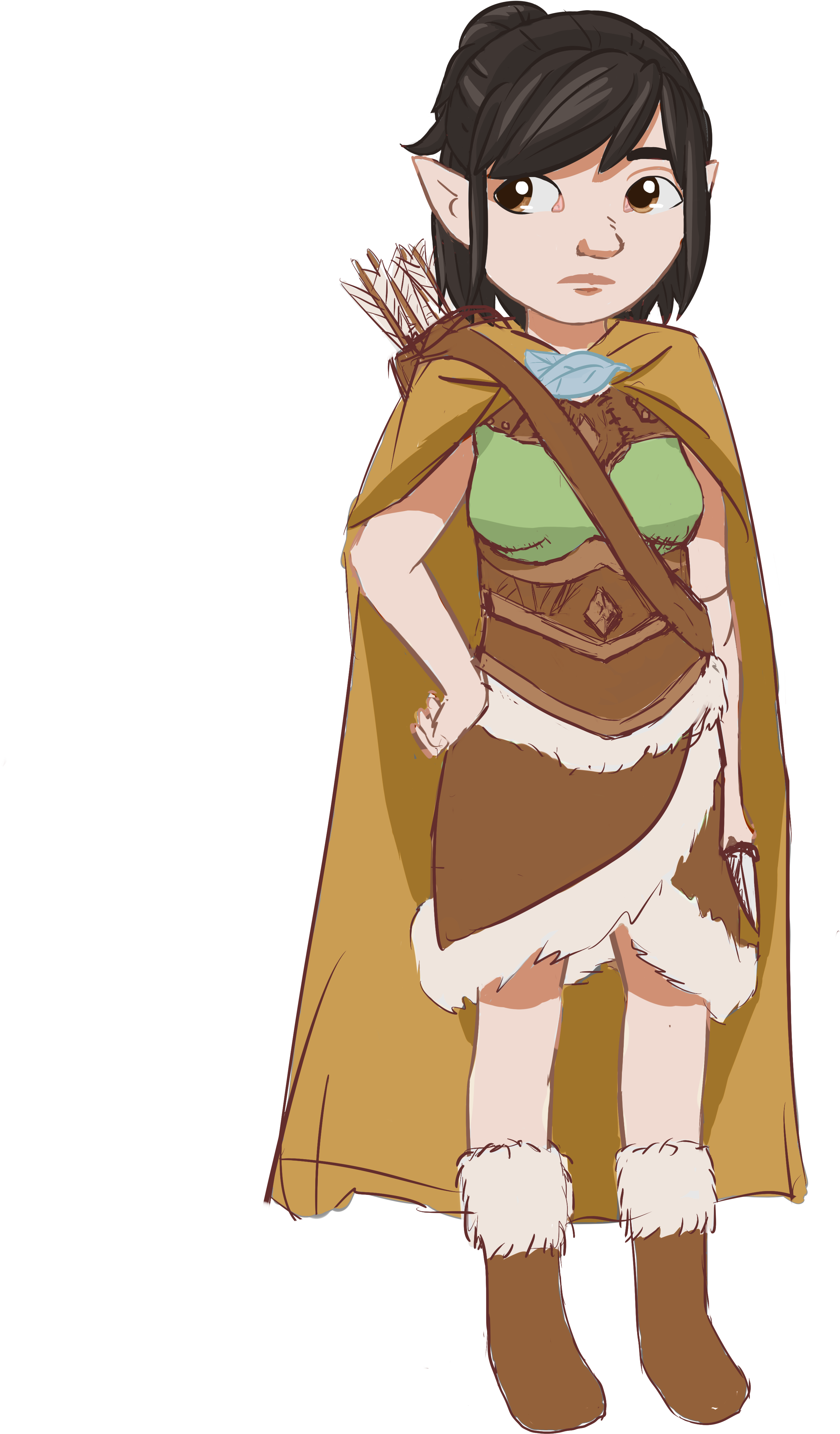 My Dnd Character, A Halfling Girl - Dungeons & Dragons (3673x4919), Png Download