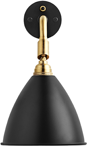 Black Sconce And Brass (581x628), Png Download