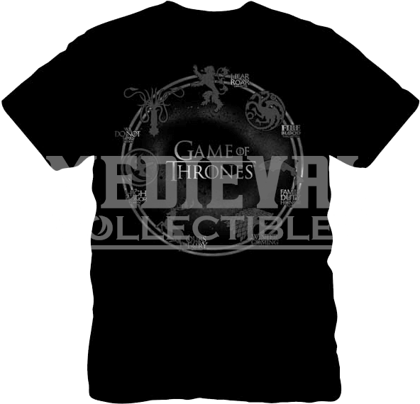 House Sigil Game Of Thrones T-shirt - Game Of Thrones - Seven Houses T-shirt Size S (600x600), Png Download