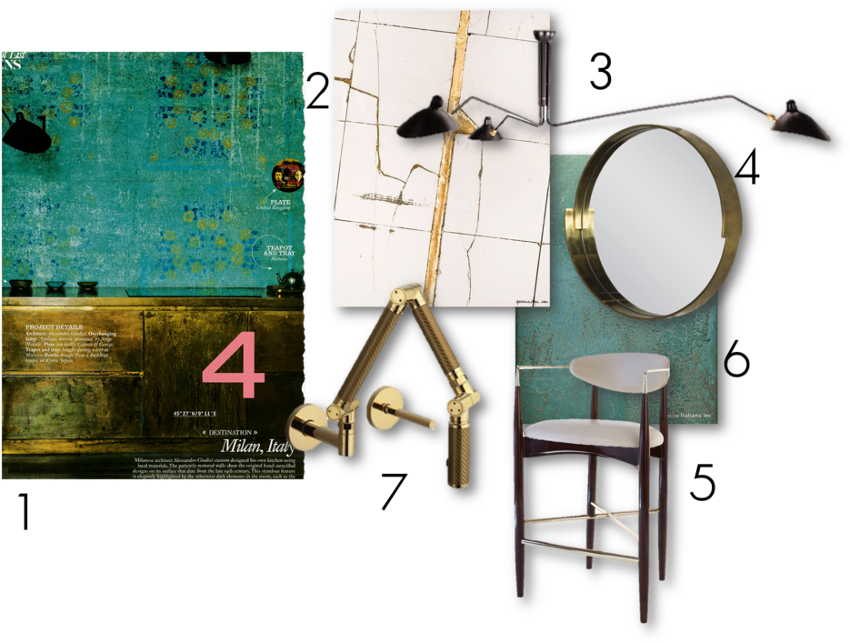 Milanese Kitchen - Emerald (1000x718), Png Download