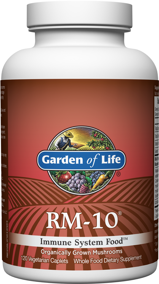 Garden Of Life - Rm-10 Immune System Food - 120 Vegetarian (1000x1000), Png Download