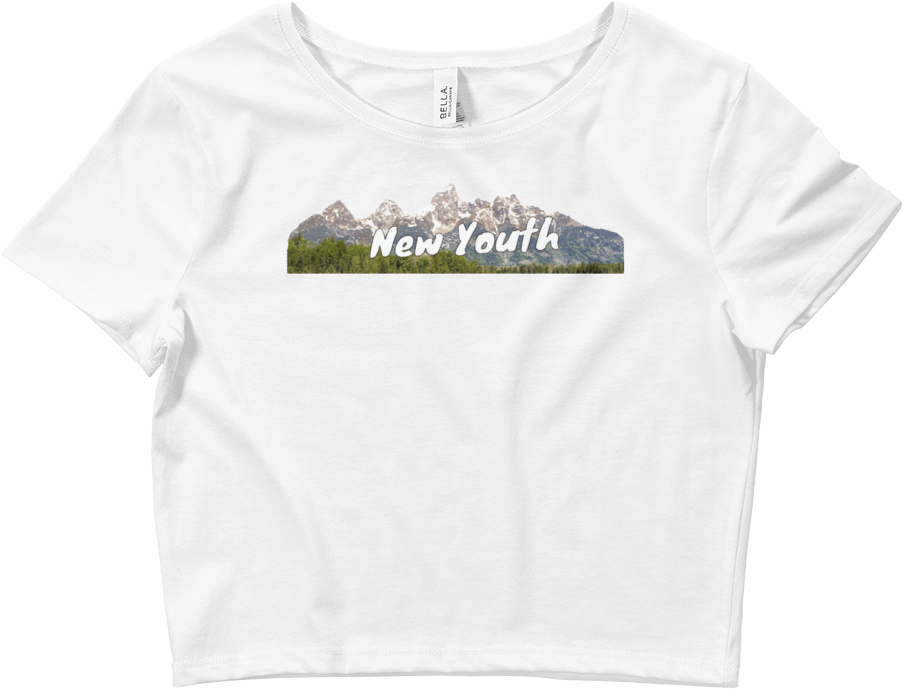 Image Of Mountain Top Crop - Crop Top Tshirt Mockup (1000x1000), Png Download