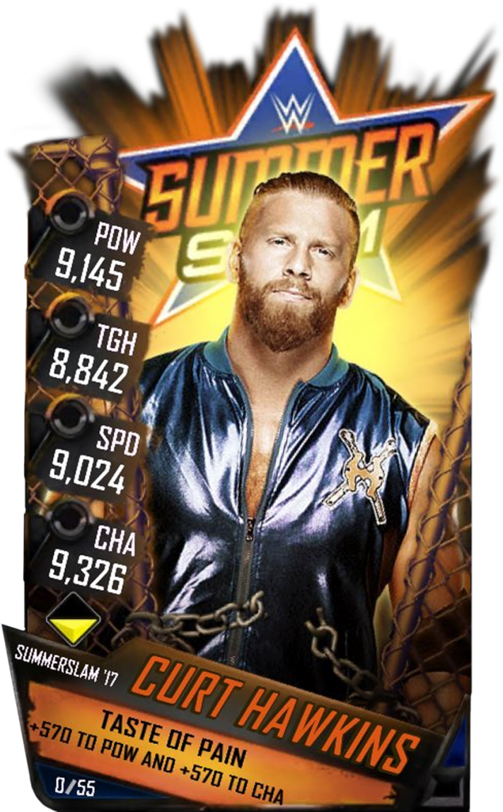 Supercard Curthawkins S3 Hardened Smackdown 9531 - Summerslam 2014 [blu-ray] (733x1158), Png Download
