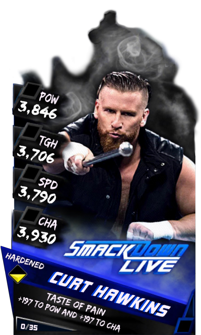 Supercard Curthawkins S3 Hardened Smackdown - Cedric Alexander Wwe Supercard (733x1158), Png Download