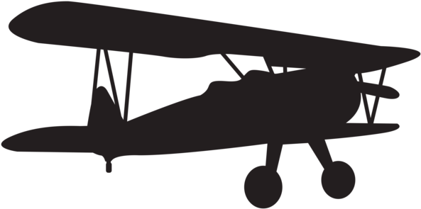 Small Plane Silhouette Clip Art Image - Clip Art (600x302), Png Download