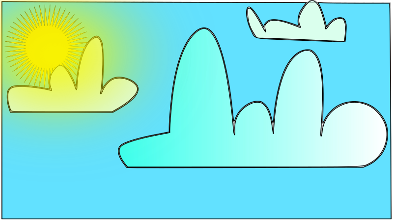 Clouds By Lpr577 At A Sunny Sky Clipart - Water (800x450), Png Download