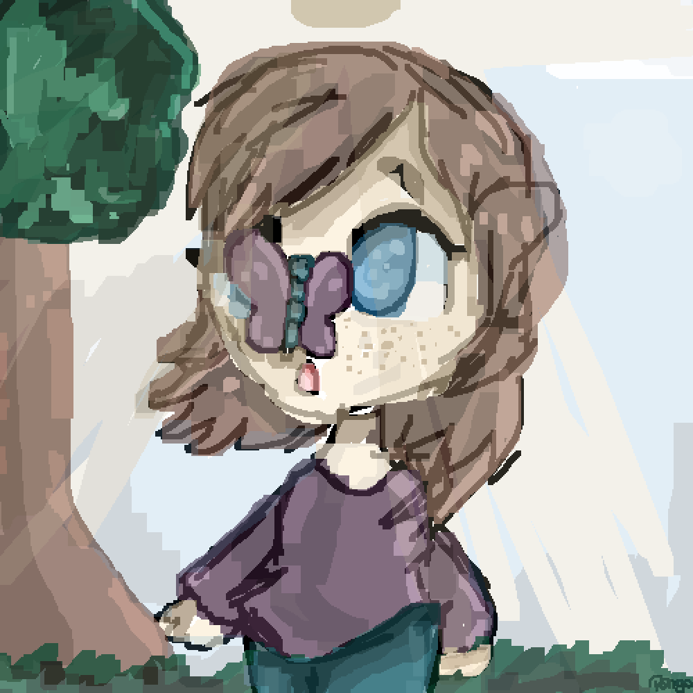 Sunny Skies And Butterflies ~ - Illustration (1000x1000), Png Download