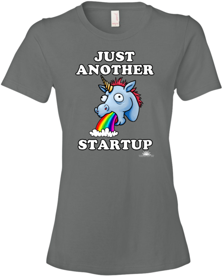 Women's Just Another Billion Dollar Startup Puking - T-shirt (600x600), Png Download