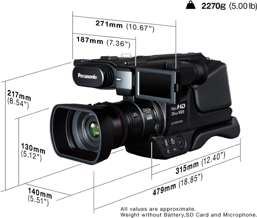 Camcorder Hc-mdh2 - Camera Panasonic Hc Mdh2 (561x455), Png Download