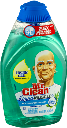 Clean Liquid Muscle Multi-purpose Cleaner With Febreze - Mr Clean Liquid Muscle With Febreze Freshness Cleaner, (600x600), Png Download