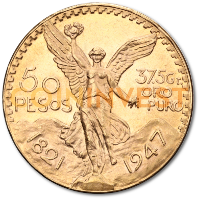 50 Gold Mexican Pesos - 50 Pesos 37.5 Gr Oro Puro 1821 (400x400), Png Download