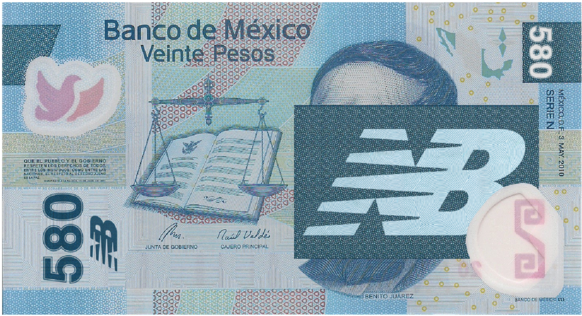 Cash-03 - Mexico 20 Pesos (1000x563), Png Download