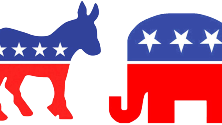 On The Issues - Burro Y Elefante Ee Uu (777x437), Png Download